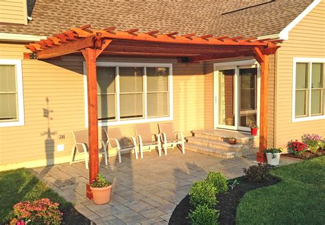 metal pergola attached to house|2x6 pergola attached to house.